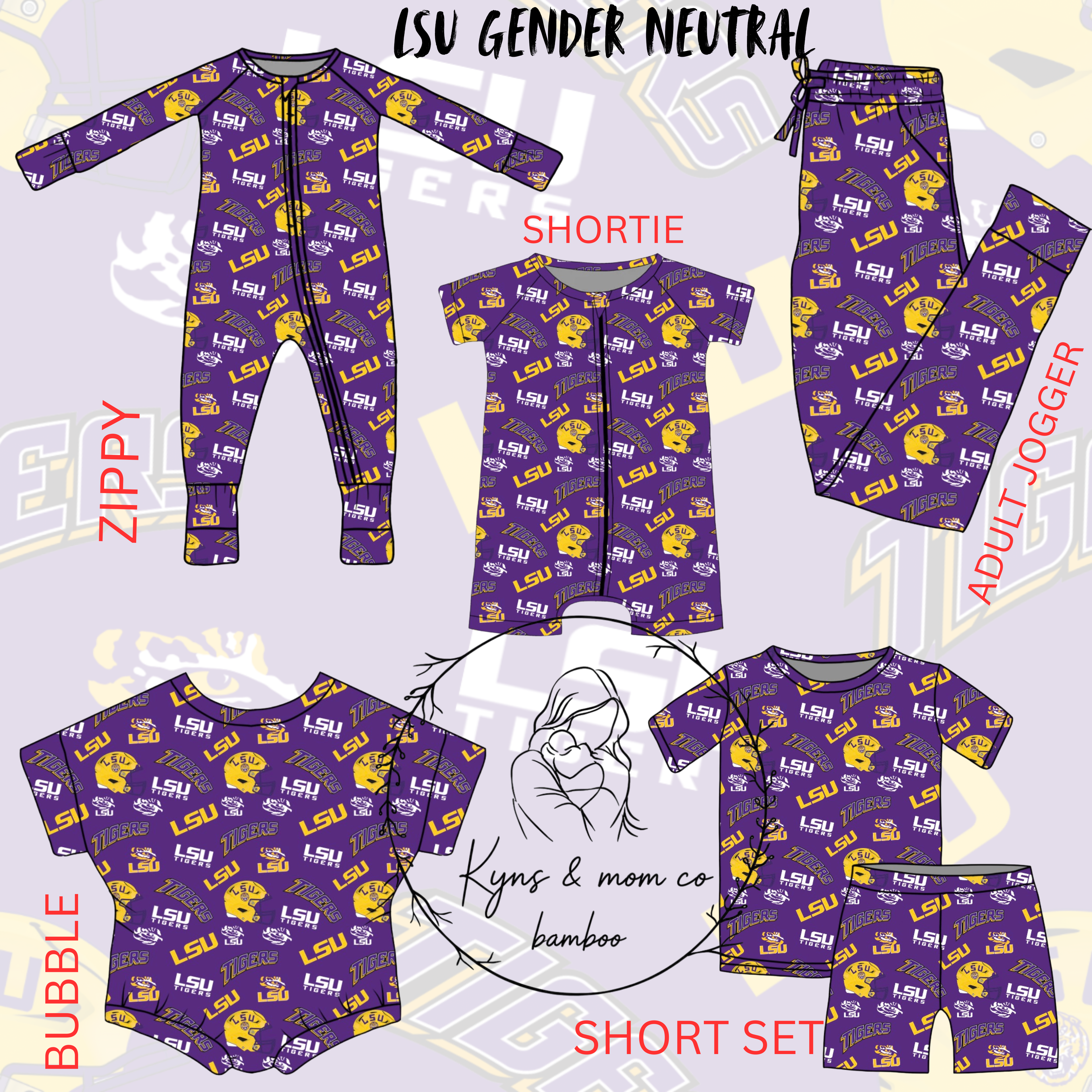 PREORDER - LSU GENDER NEUTRAL - ETA EARLY AUGUST